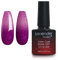 Lavender Violets 8ml Gel Nail Polish Thermal Mood Changing Temperature Change UV LED Soak Off Nail Art Manicure Pedicure Shining Purple + Striking Purple D304