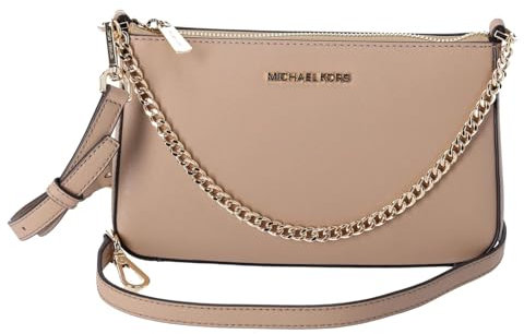 Michael Kors Jet Set Travel Medium Pouchette Crossbody Bag (Camel), CAMEL