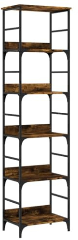 vidaXL Bücherregal Räuchereiche 50x33x188,5 cm Holzwerkstoff