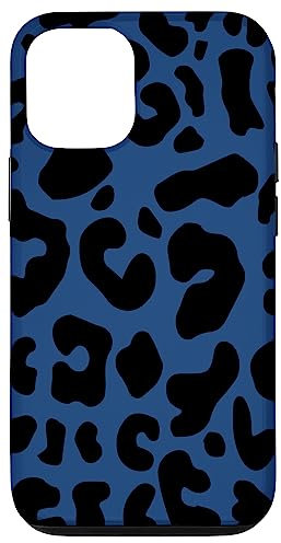 iPhone 14 Blue Leopard Print Phone Case Cheetah Animal For Women Cute Case