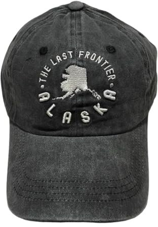 Robin Ruth Quality Ball Cap Hat Alaska The Last Frontier Grau, Grau, Einheitsgröße