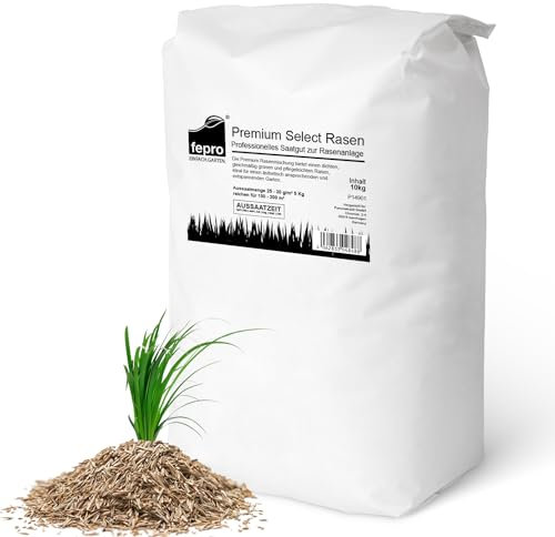 20kg Premium Rasensamen für Profis 800m², Zierrasen Superrasen, besonders dichtwachsend und tiefgrün, ideal für Neuansaat und Nachsaat, Rasensaat Grassamen