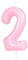 Hongplus Macaron Pink Number 2 Candle, 2 Birthday Candle, Macaron Pink Happy Birthday Candles for Cake, Cake Topper Decorations for Girl Women Pastel Sweet 2 Birthday Party Decorations Supplies