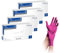 MaiMed solution 100 magenta Nitrilhandschuhe L 100 Stk. – Einweg Handschuhe nach EN 455 und 374 - Texturiert Puderfrei Latexfrei