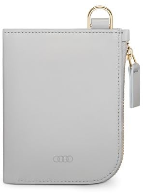 Audi collection Damen 3152400400 Minibörse Geldbörse Leder Brieftasche RFID-Schutz Wallet, grau