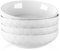 NUTRIUPS Pastaschüsseln, 21,6 cm, 4 Stück, 105 ml, weiße Pastaschalen, Keramik-Pastateller, Servierschalen für Küche, mikrowellen- und spülmaschinenfest