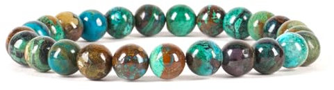 Cherry Tree Collection Stretch-Armband mit runden Edelsteinperlen, 8 mm, 17,8 cm, M, Stein, Chrysokoll