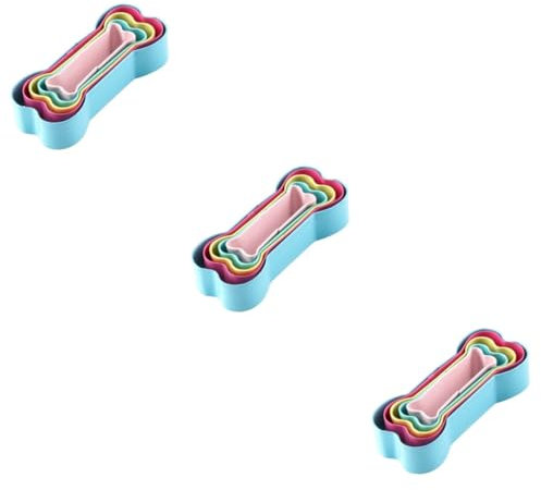 Garneck 3 Juegos Molde Para Galletas Molde Para Hornear Cortador De Galletas Hueso De Perro Cortador De Galletas Creativo Molde De Galletas Cortador De Galletas De Fiesta 5 Piezas * 3