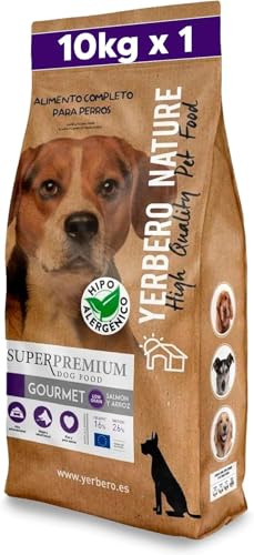 YERBERO Nature Gourmet Neue Formel Low Grain Hypoallergenes Futter für mittelgroße und große Hunde, 10 kg