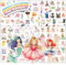 Hongma Märchen Glitzer Sticker mit Glitzereffekt 6pcs Über 150 Motiv Glitzersticker Feen Aufkleber Holografische für Kinder Mädchen Scrapbooking Fotoalbum Geschenke (Nicht Reflektierend)