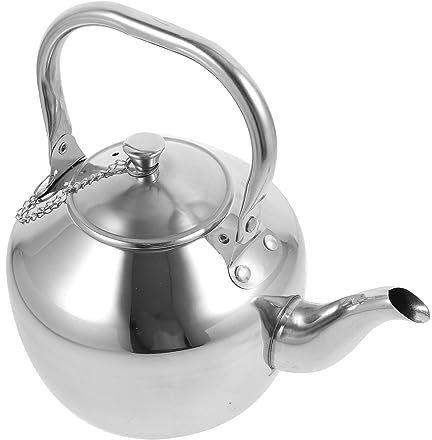 Cabilock Edelstahl Teekanne Mit Griff Dickwandiger Haushalts-teekessel Induktionsgeeigneter Wasserkocher Für Büro Und Zuhause Hitzebeständig Und Langlebig Für Losen Tee Und Persönlichen Geb