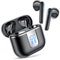 CoolJumper Bluetooth Wireless Headphones Bluetooth 5.3 Earphones with 4 HD Mic HiFi Stereo, Wireless Headphones with Powerful 13mm Speakers, LED Display, IPX7 Waterproof, Black