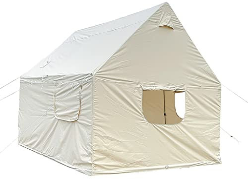 10 x 12 Fuß wasserdichtes Jurten-Glockenzelt für 8 bis 10 Personen Outdoor-Camping- und Wander-Partyzelt mit zwei Türen und Fenstern Robustes 900D-Oxford-Stoff und Baumwoll-Canvas-Wandzelt Learned