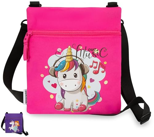 GRINSEZWERGE Umhängetasche für Mädchen | Kinder Schultertasche | Kinderhandtasche | Damen Handtasche | Tasche Top Model Geschenk für Mädchen | Kosmetiktasche