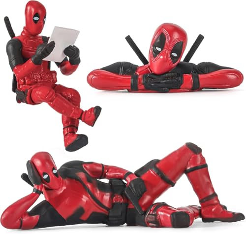 Fokroin 3 Pezzi Ciondolo Ornamento per Auto, Personaggio Classico Anime Appeso Deadpool, Decorazione Creativa per Auto e Scrivania