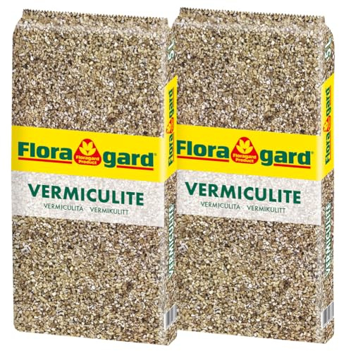 Floragard Vermiculite 1-2 mm, Amélioration Tout-en-Un pour Votre Jardin - 2x5l