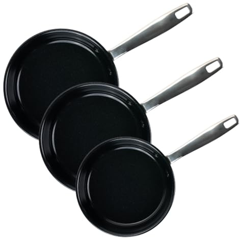 Alva Maestro Ceramic Frying Pan 3-Piece Set – No PTFE, PFOA, PFAS & Non-Toxic Nonstick Pan – Healthy Cooking Made Easy, Oven & Induction Safe, Even Heat, Scratch-Resistant, Sleek Belgian Design