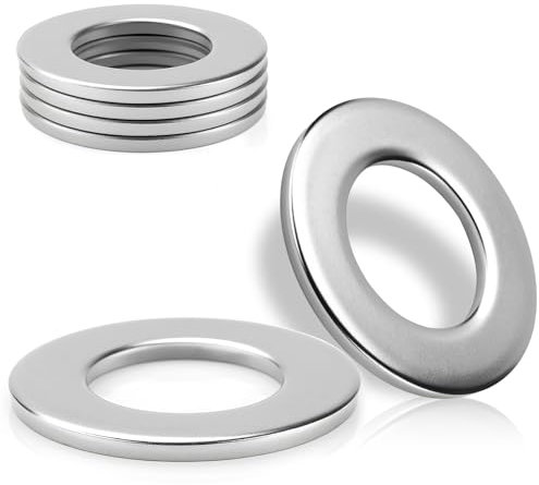 Mbsomnus M33 Unterlegscheiben DIN125 Beilagscheiben Flach 6 Stück V2A A2 304 Edelstahl Karosseriescheiben Flach Unterlegscheiben Edelstahl Beilagscheiben für Schrauben Gewindestangen Muttern