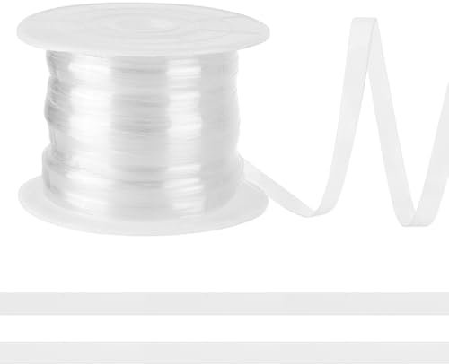 NBEADS 50m Transparentes BH-Band, 5mm Durchsichtiges Gummiband Dehnbare Bänder Verstellbare BH-Träger Kabel Für DIY Nähen Schulter-BH-Kleidung
