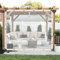 Tenda impermeabile per gazebo e balcone, tende laterali in plastica trasparente con occhielli, 5 x 6 m, pergola trasparente, resistente alle intemperie