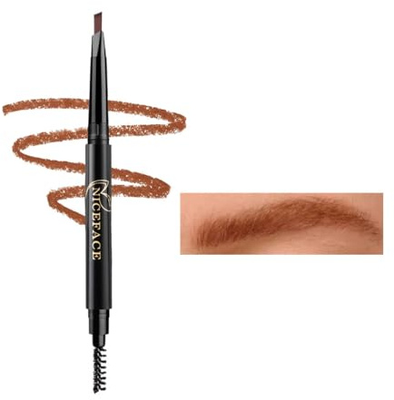 Lápiz de cejas color auburn de doble punta, de precisión, impermeable y no testeado en animales (Auburn #6)