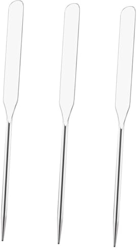 DECHOUS Kosmetikspatel Praktisches Rührstab Werkzeug mit Glatter Oberfläche 3 Stück aus Edelstahl zum Mischen von Make Up und Nagellack für Beauty und Salon