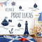 Grandora W5429 Wandtattoo Kleiner Pirat Wunschname Leuchtturm Schiffe Kinderzimmer schwarz Kreativset
