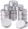 BENECREAT 20 Stücke 50 ml Aluminium Zinn Gläser, Runde Aluminium Blechdosen Kosmetische Behälter mit Schraubdeckel Deckel für DIY Handwerk Salve Kerze Reise Lagerung-Platin