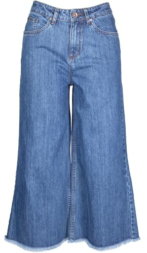 Urban Classics Women's Ladies Denim Culotte Pants, Blue (Ocean Blue 00830), M
