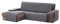 Textil-home Adele Chaise Longue Sofa Bezug, Schutz für Linke Arm Gesteppte Sofas. Größe -200cm. Farbe Grau (Vorderansicht)