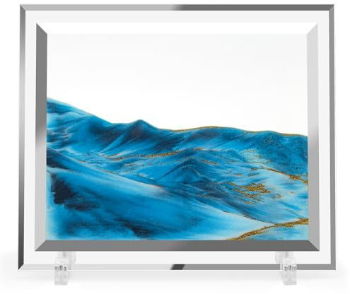 Coitak Image d'art de sable en mouvement, image de sable dynamique, art de sable de bureau pour décoration d'intérieur et de bureau (30,5 x 25,4 cm)