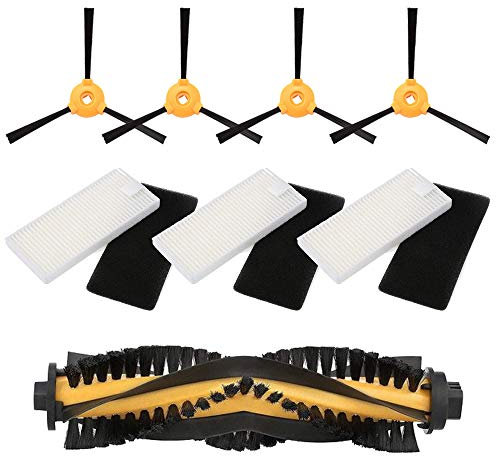 MIRTUX Kit de Recambios para Conga Excellence 990 - Incluye Rodillos Principales, Cepillos Laterales, Filtros - Recambios para Conga de Calidad - Accesorios para Conga - Repuestos para Conga