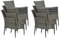 Garden Impressions 6 x stapelbarer Polyrattan Diningsessel Nicosia, inklusive Auflage