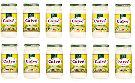 12x Calve Calvè Klassik Mayonnaise mayo classic Fritessoße Soße Würzsaucen Sauce glass 500ml