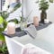Unibos Bamboo Wood Bath Tub Rack Bathroom Shelf Tidy Tray Storage Caddy Organiser (Grey)