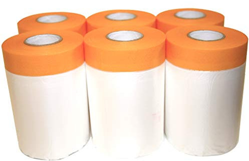 6x Goldband Tape | 55cm x 25m | Goldband (soft) Malerband mit Folie Abdeckfolie | klebemeister.eu…