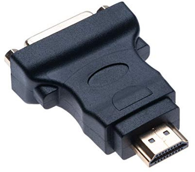 DVI Female to HDMI Male (DVI-D Dual Link 24+1) DVI Female to HDMI Male Adaptor with Gold-Plated Connector 1080P Full HD Converter