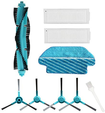 Sweet D Repuestos compatibles con Conga 3490 Robot Aspirador 1 Cepillo Principal 1 Paño 2 Filtros 4 Cepillos Laterales