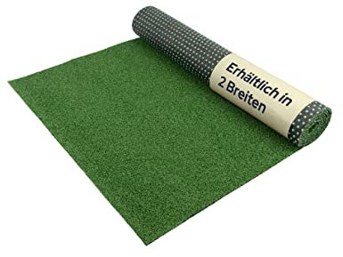 Primaflor Kunstrasen-Teppich mit Noppen - WIMBLEDON, 2,00m x 16,50m, 7 mm Hoch, UV-Beständiger, Wasserdurchlässiger, Grüner Rasenteppich, Outdoor Bodenbelag, Kunstgras für Terrasse und Balkon