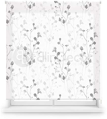 Blindecor Flores | Estor Enrollable Translúcido con Estampado Impresión Digital | Modelo Bloom | 150 x 180 cm (ancho por alto) Tamaño de la Tela 147 x 175 cm | Estores para Ventanas