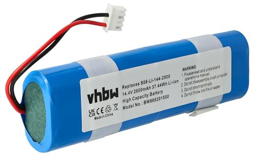 vhbw Akku kompatibel mit Ecovacs Deebot DJ35, DJ36, DK35, DK36, DK520, DN520 Staubsauger Home Cleaner Heimroboter (2600mAh, 14,4V, Li-Ion)