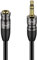 J&D Cavo di Prolunga AUX 3,5 mm, Guscio in Rame Maschio a Femmina Stereo Ausiliario TRS 1/8 Pollice Adattatore