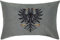 EXPRESS-STICKEREI Wappen Kissen mit Füllung Albanien Wappen Fahne Albania Flagge Dekokissen Zierkissen Doppeladler Staatswappen albanisches Sofakissen groß Patriot Geschenk | 40x60cm | schwarz