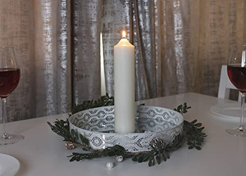 Marco Paul® Stumpenkerze für die Kirche, 75 Stunden Brenndauer, Hochzeit, Dekoration, Beleuchtung, langlebig, festlich, Party, festliche Dekoration, Geschenk, H 22 cm, elfenbeinfarben