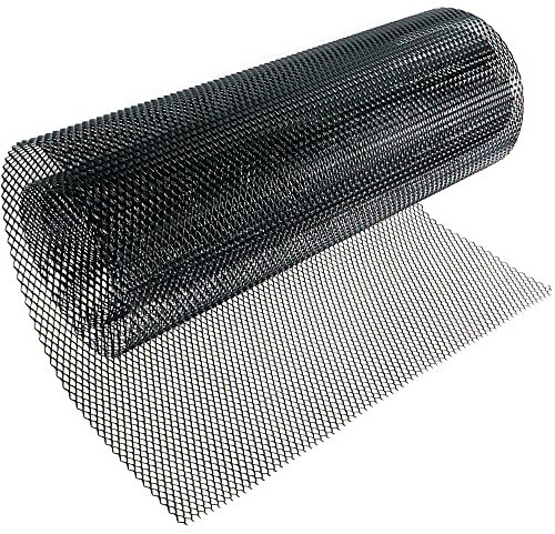 Modengzhe Car Grill Mesh Sheet, Black Aluminium, 47 x 15.7 inches, Multi-functional Grille Mesh Roll
