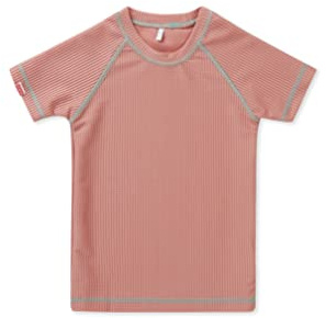 Grass & Air pistachio green ribbed short sleeve rash vest for babies, toddlers, and kids (4/5 years)