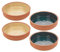 Mix Colour Terracotta Ramekin Set 16cm Oven Cooking Dish Serving Dip Tapas Bowl (4)