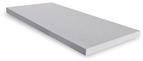HOMEDI Plancha de Goma Espuma de Poliuretano de Alta Densidad HR - (100x200x5cm) - Ideal para Tapizar, Sofás, Colchones y Relleno de Cojines - Color Gris