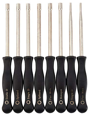 Kliplinc Juego de 8 destornilladores para carburador, herramienta de ajuste Single D, hexágono interior, juego
