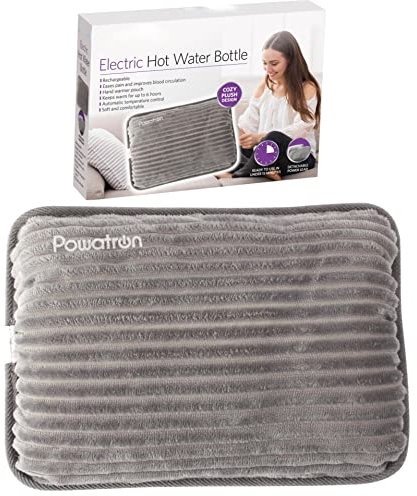 ADEPTNA Extra Comfy Rechargeable Electric Hot Water Bottle Bed Hand Warmer - Simply Plug -in Overheat Protection and Energy Saving Head Pad